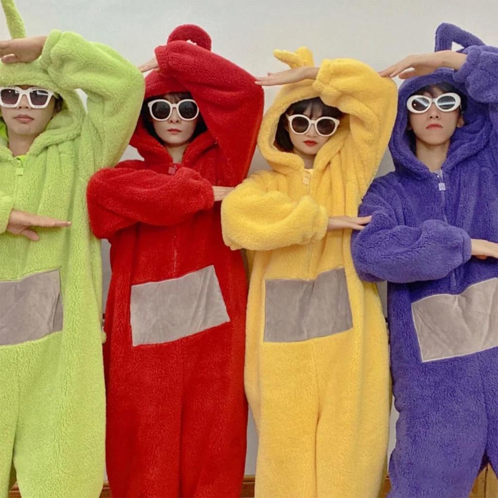 Телепузики Кигуруми Связанная комната Кигуруми Холод Доступно в 4 Manga Loungewear [TUAHOUS] Пижамы, Пижамы, Одежда, Милые, Взрослые, С капюшоном, Пушистые,