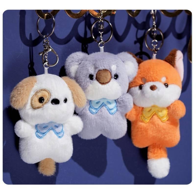 Fun And Friendly Cat Dog Koala Plush Doll Keychain Perfect For Girls Stylish Backpack