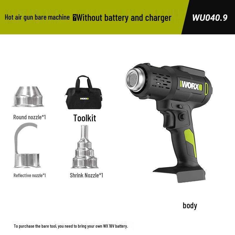 Wickes WU040 Литиевый аккумуляторный фен: Портативный пластиковый сварочный аппарат с контролем постоянной температуры для нанесения автомобильных пленок.