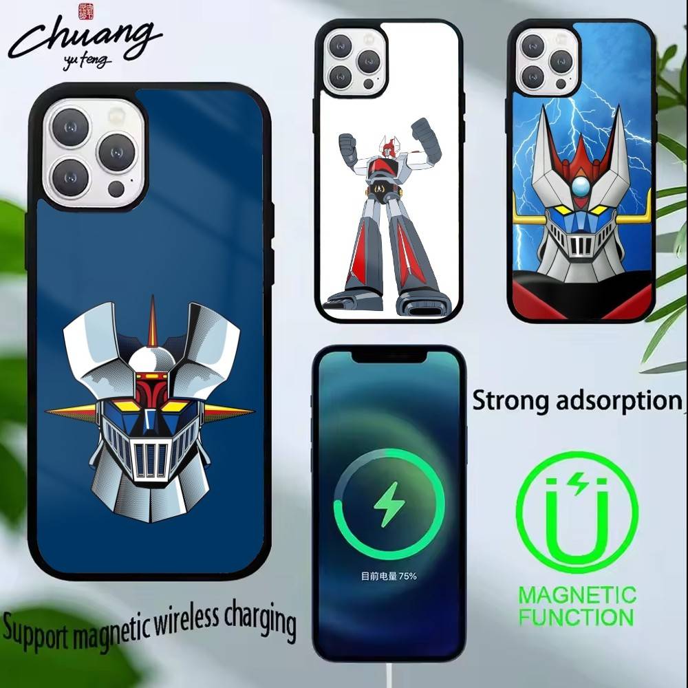 Anime Z-Mazinger Z Phone Case For iPhone 14,16,15,13,17,12,Plus,Pro,Max Magnetic For Magsafe Frosted Cover