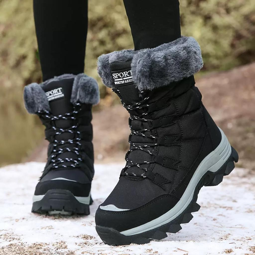 New Cotton Shoes Waterproof and Cold Proof Long Boots for Women Outdoor with Thick Velvet and Warmth Snow Boots