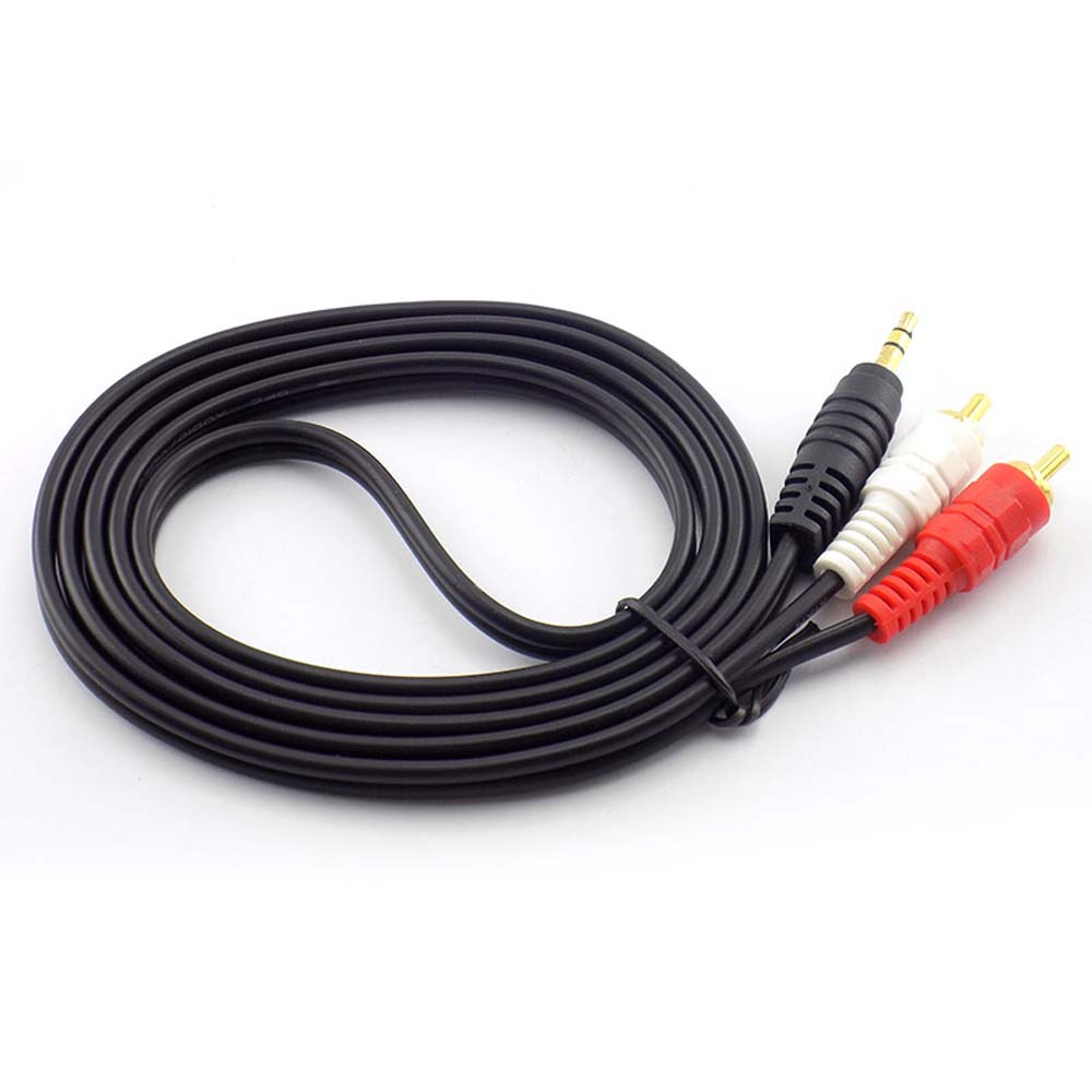Extension cable 2 RCA Stereo Jack Connector Audio AUX Line 3.5mm to 2 RCA Male Adapter Cable