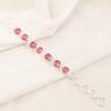 Редкий драгоценный камень розовый турмалин Ювелирные изделия из стерлингового серебра 925 пробы Браслет для вечеринки 9" RB-7-20