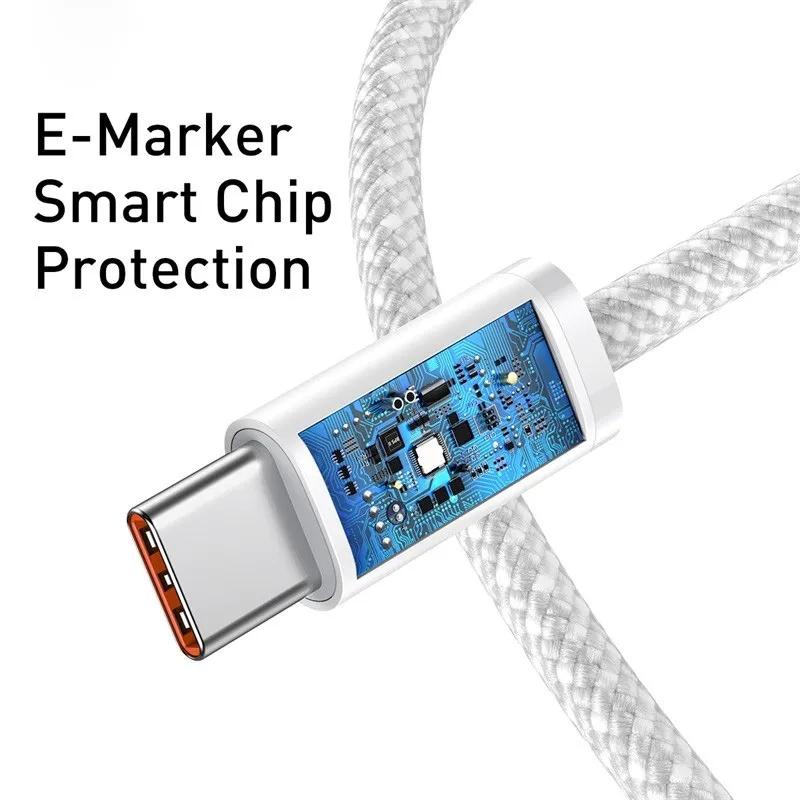 Original USB-C Cable For iPhone 16 15 Pro Max PD 60W Fast Charging For Huawei Xiaomi Samsung Type C Weaving Cable Accessories