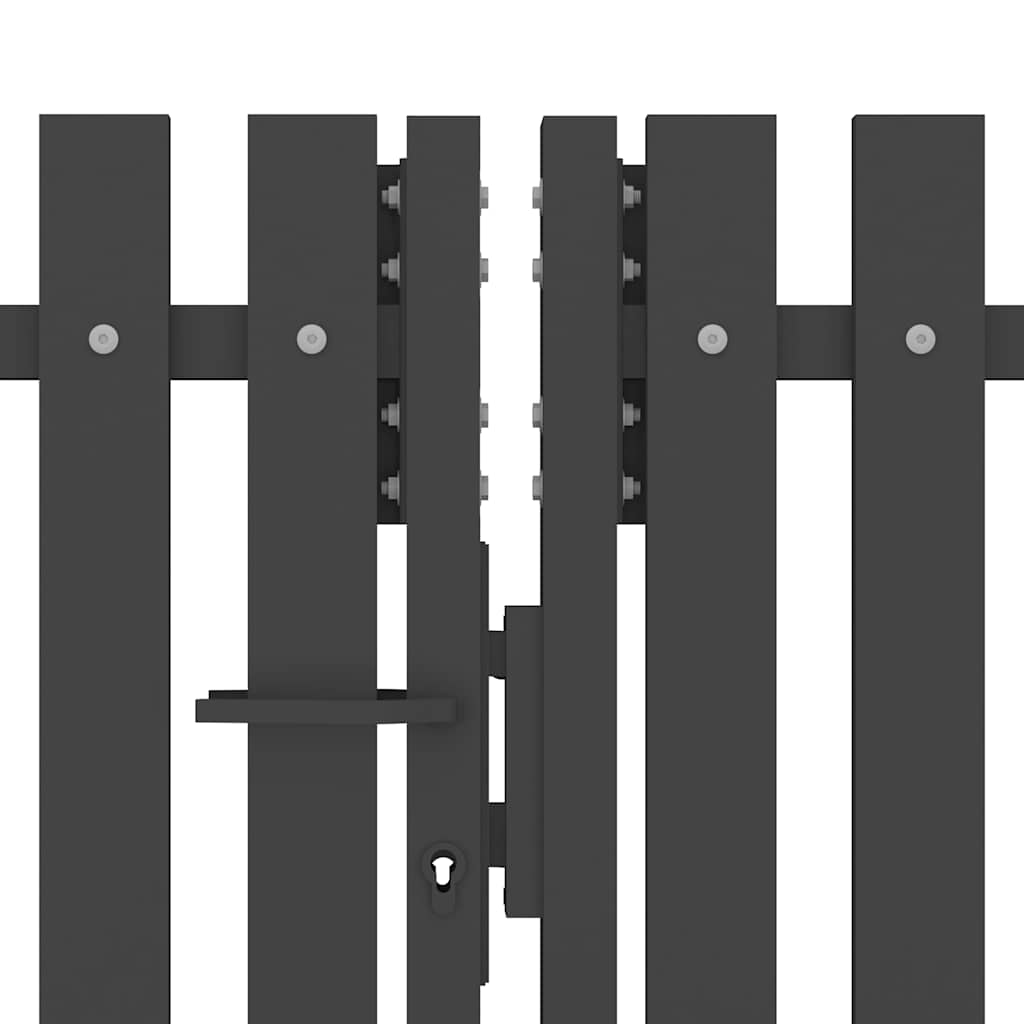 Steel Garden Gate 400 x 125 cm Anthracite