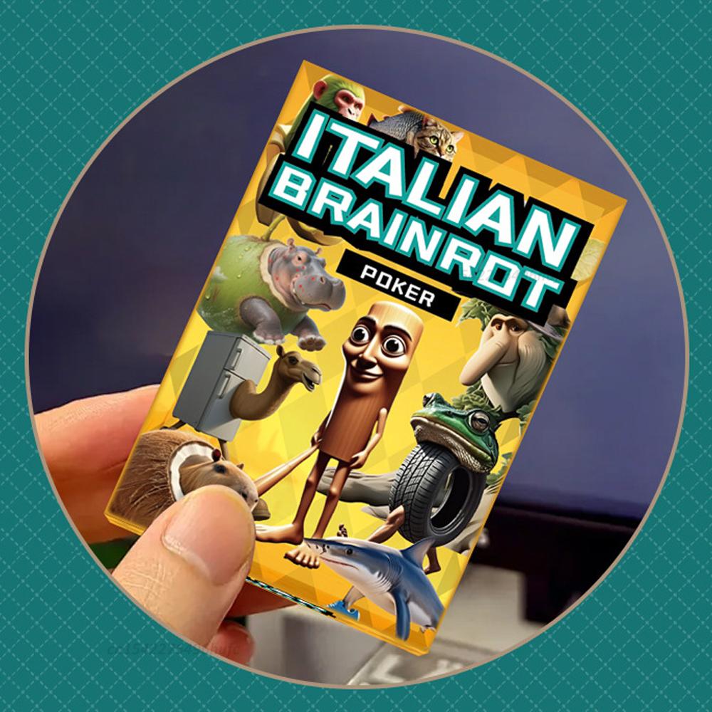 54PCS Playing Cards Italian Brainrot Tralalero Tralala Game Card Family Gatherings Board Game Leisure And Entertainment Toys