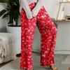 Pajama Pants, Sleepwear, Casual Drawstring Elastic Waist Pants, Comfortable Straight-leg Loose Pants