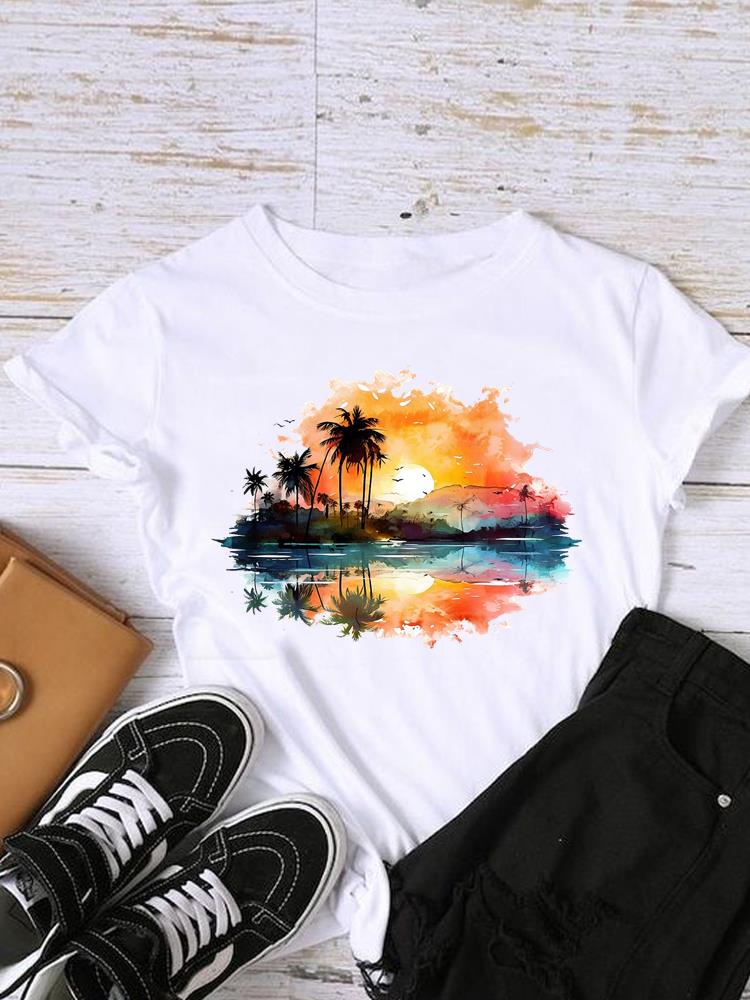 (Asian Size) T Shirt Fashion Love Letter Trend Cute Women Print Lady Female Graphic Casual Short Sleeve T-shirts Tee Top Clothing