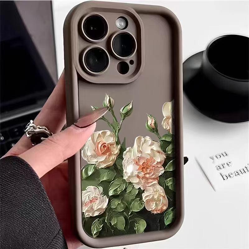 Чехол для iPhone 17/16/15/14/13/12 Pro Max с цветочным принтом