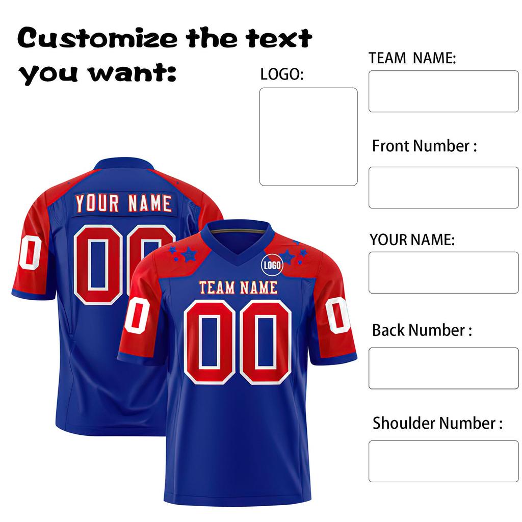 Custom Football Jerseys Personalized Printed Team Name & Number Sports Uniform For Men Women Youth