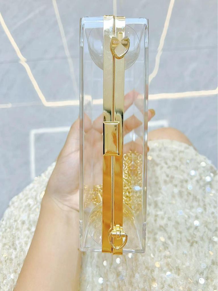 Transparent Acrylic Crossbody Chain Bag - Women's Evening Jelly Handbag