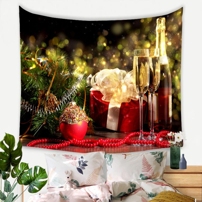 Рождественский новогодний декор, гобелен, гобелен со свечой, настенный художественный гобелен, декор для спальни, домашний декор для гостиной, подарок на Новый год