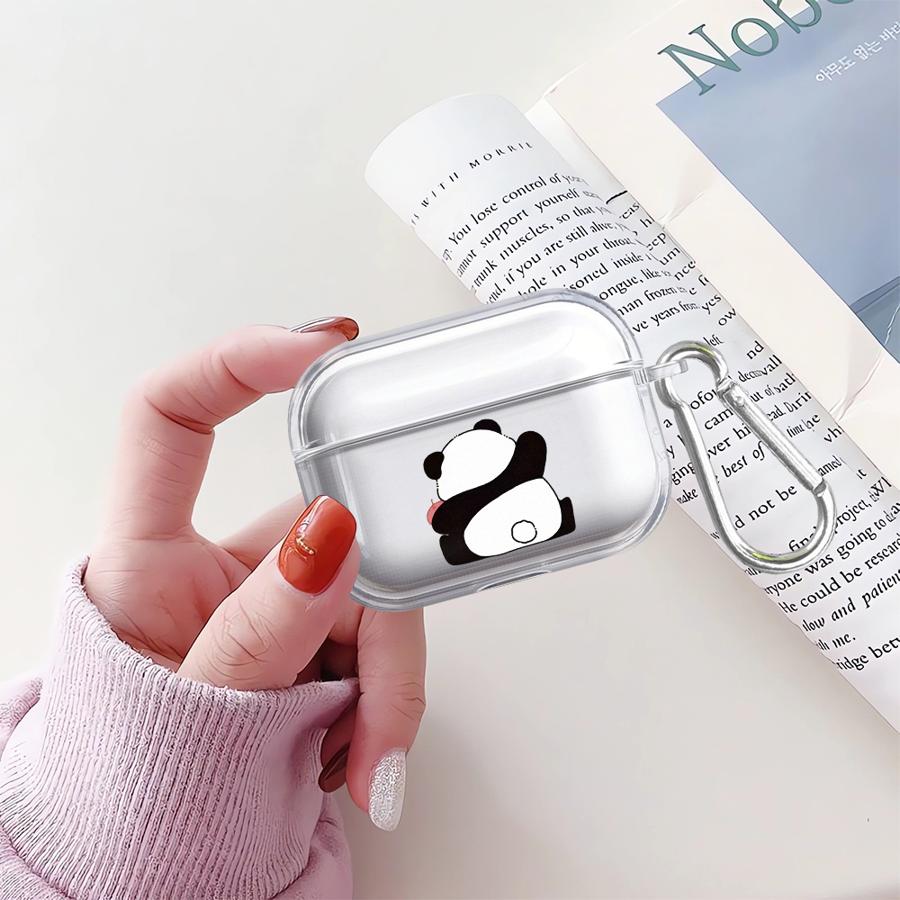 Милый Панда Прозрачные Чехлы Для Наушников Чехол Для Airpods 3 Pro2 Pro3 4 Pro 1 2