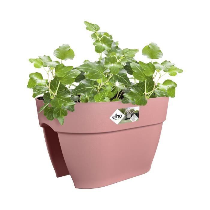 ELHO Flower Pot/Balcony Box Vibia Campana Flower Bridge - Outdoor Balcony - L 26 X W 39 X H 22 Cm - Dusty Rose