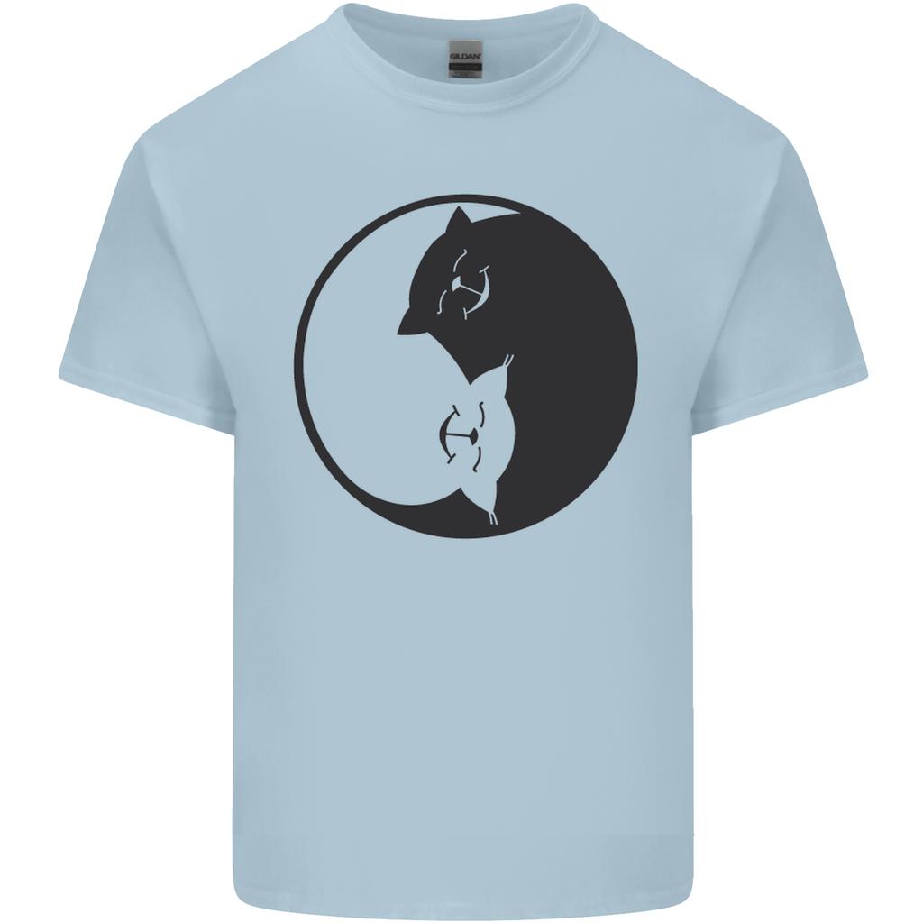 Yin Yang Cat Lover Funny Kitten Pet Unisexs Light Cotton TShirt