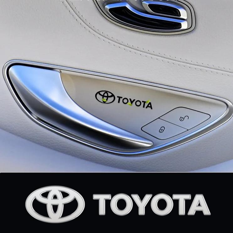 AXYY2 Car Window Wiper Stickers Metal emblem Auto Decor Decals For Toyota Prado CHR Avensis Prius Tacoma Tundra Sequoia Land Cruiser