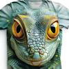 3D Frog Print Men's T-Shirt Summer Street Everyday Casual Fashion Loose Comfortable Short Sleeve Top Creative Animal T-Shirt