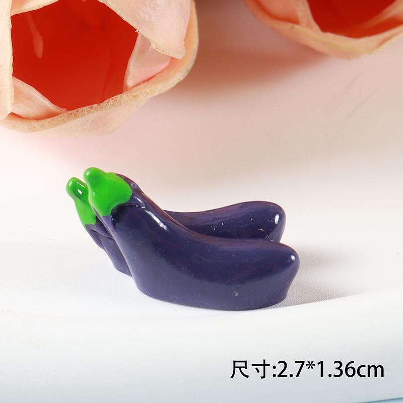 5 шт. искусственные фрукты смоляные украшения мини еда овощи кончики пальцев мини поделки своими руками заколки для волос чехол для телефона смоляные аксессуары