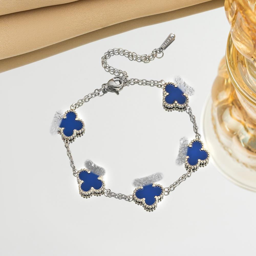 Браслет 'Четырехлистный клевер' Легкий Люкс и Высококачественный Женский Ювелирный Аксессуар и Браслет