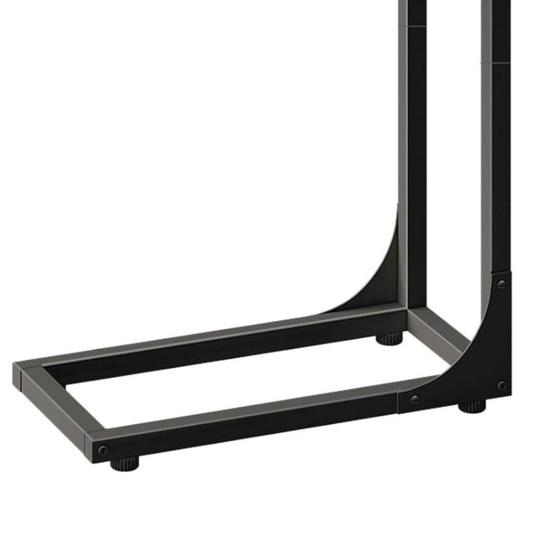 Narrow C-Shaped End Table Slim Couch Side Table Small Space Living Room Bedroom Rustic Slide Under Sofa Bed Skinny Snack TV Tray Table