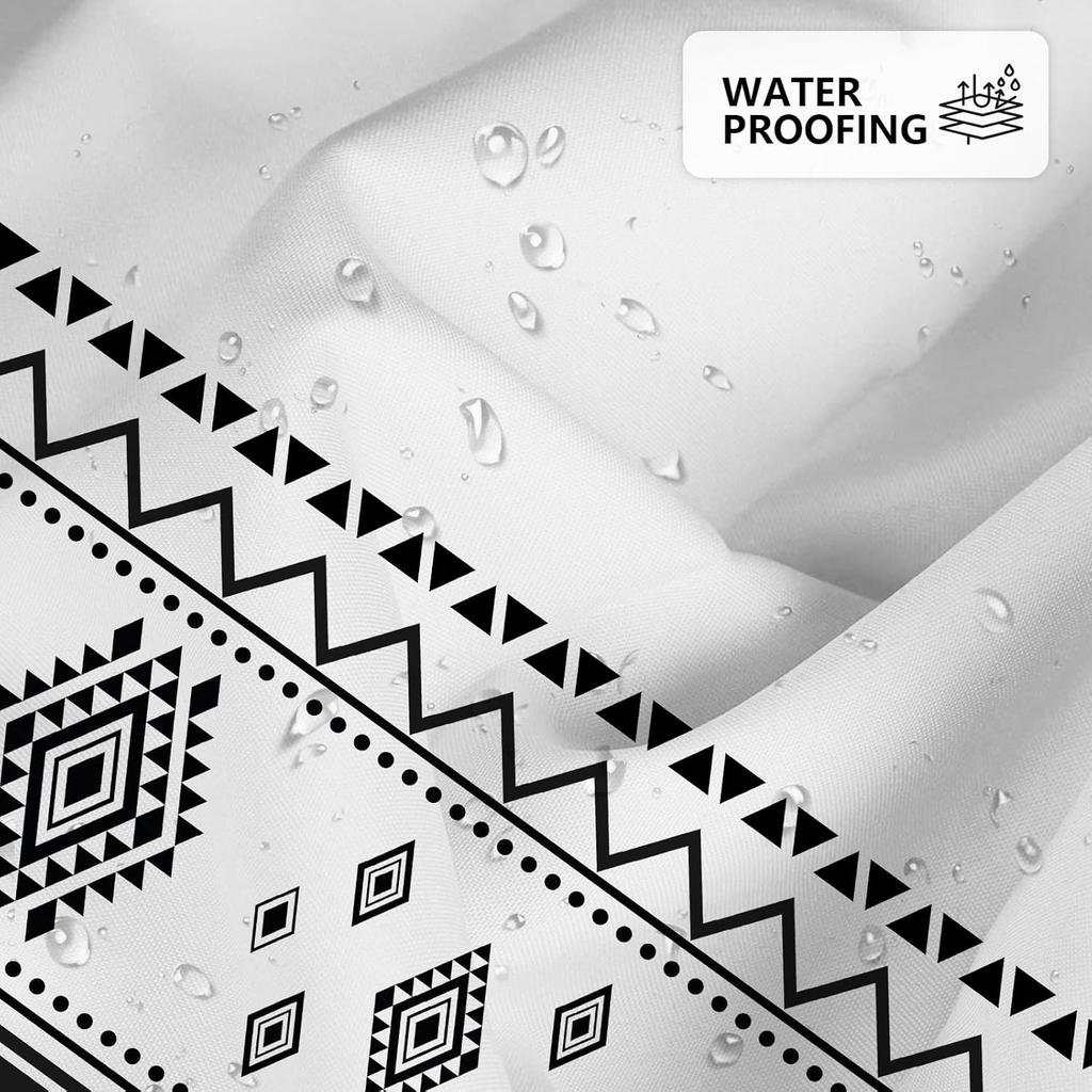 Простая геометрическая шторка для душа 180x 180см черно-белая полосатая декоративная шторка для ванной