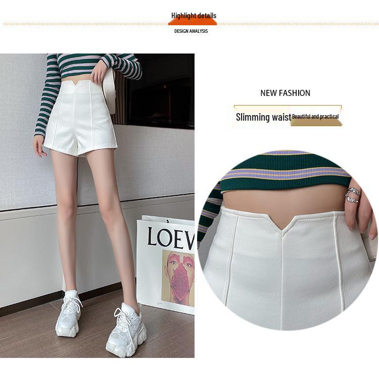 Летние шорты А-силуэта с высокой посадкой и широкими штанинами для миниатюрных горячих девушек