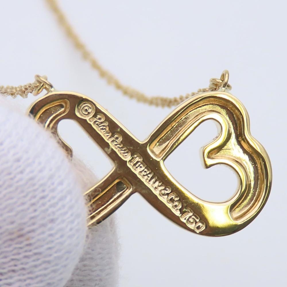 Used TIFFANY&Co. Necklace Double rubbing heart K18 yellow gold 5.9g Yellow Gold Paloma Picasso