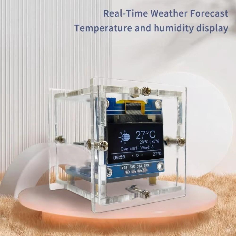 Time Temperature Humidity Weather Clock Kit DIY Clock Soldering Kit Desktop Decoration