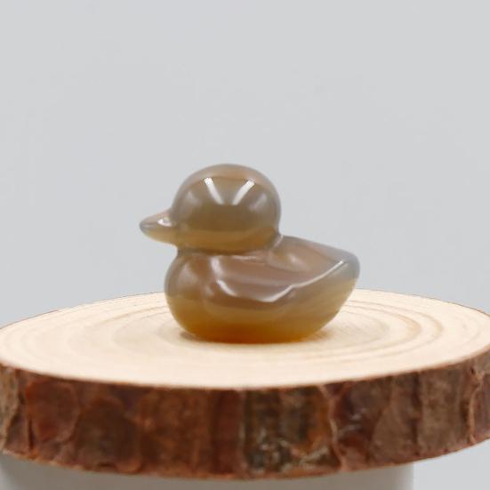 Искусственный кристалл агата, камень, фигурки утки, миниатюрная резьба, модель животного, ландшафтный орнамент, статуя утки, ремесло, художественное украшение для спальни, гостиной