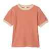 Champion Casual Short Sleeve with a Striped Crew Neck Women's T-Shirt, Orange, CW-Z322,