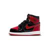 Детские кроссовки Air 1 Retro High OG TD Patent Bred Black Varsity-Red White AQ2665-063