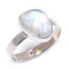 Подарочное кольцо из стерлингового серебра 925 пробы с натуральным радужным лунным камнем S.8 Q7S84