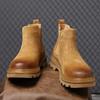 Fashion Suede Leather Men Ankle Boots High-top Man Casual Shoes Non-Slip Chelsea Boots Fashion Slip On Botas Leisure Walk High Top Shoes