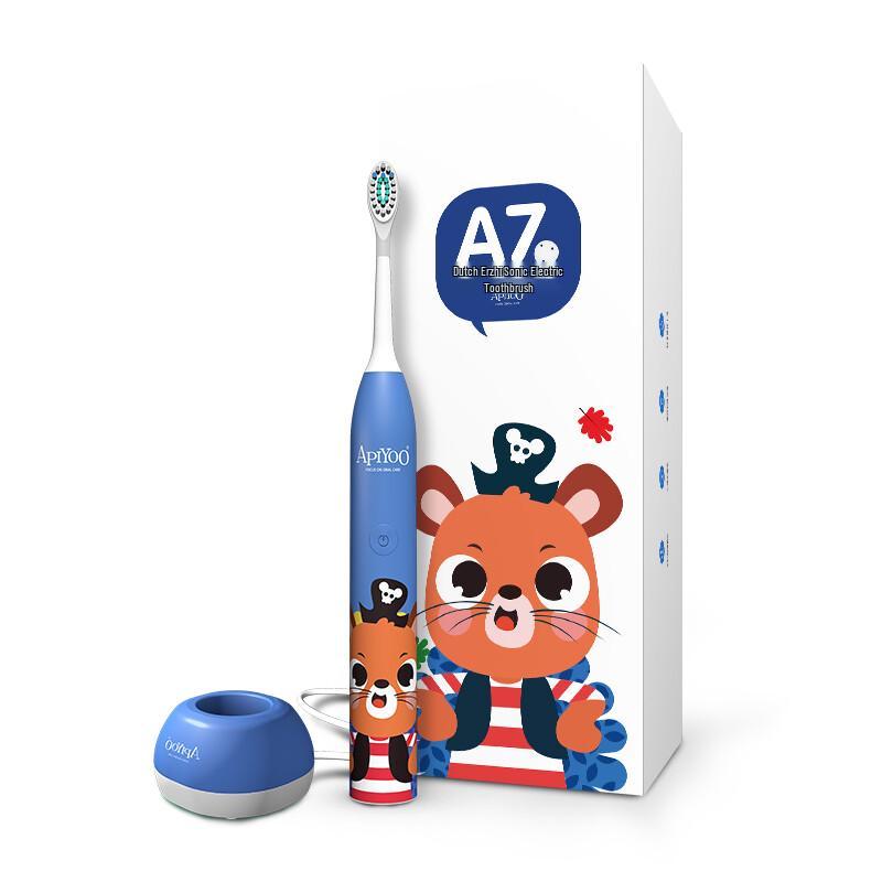 Детская электрическая зубная щетка ApiYoo Sonic, вилка CN (адаптер в комплекте)