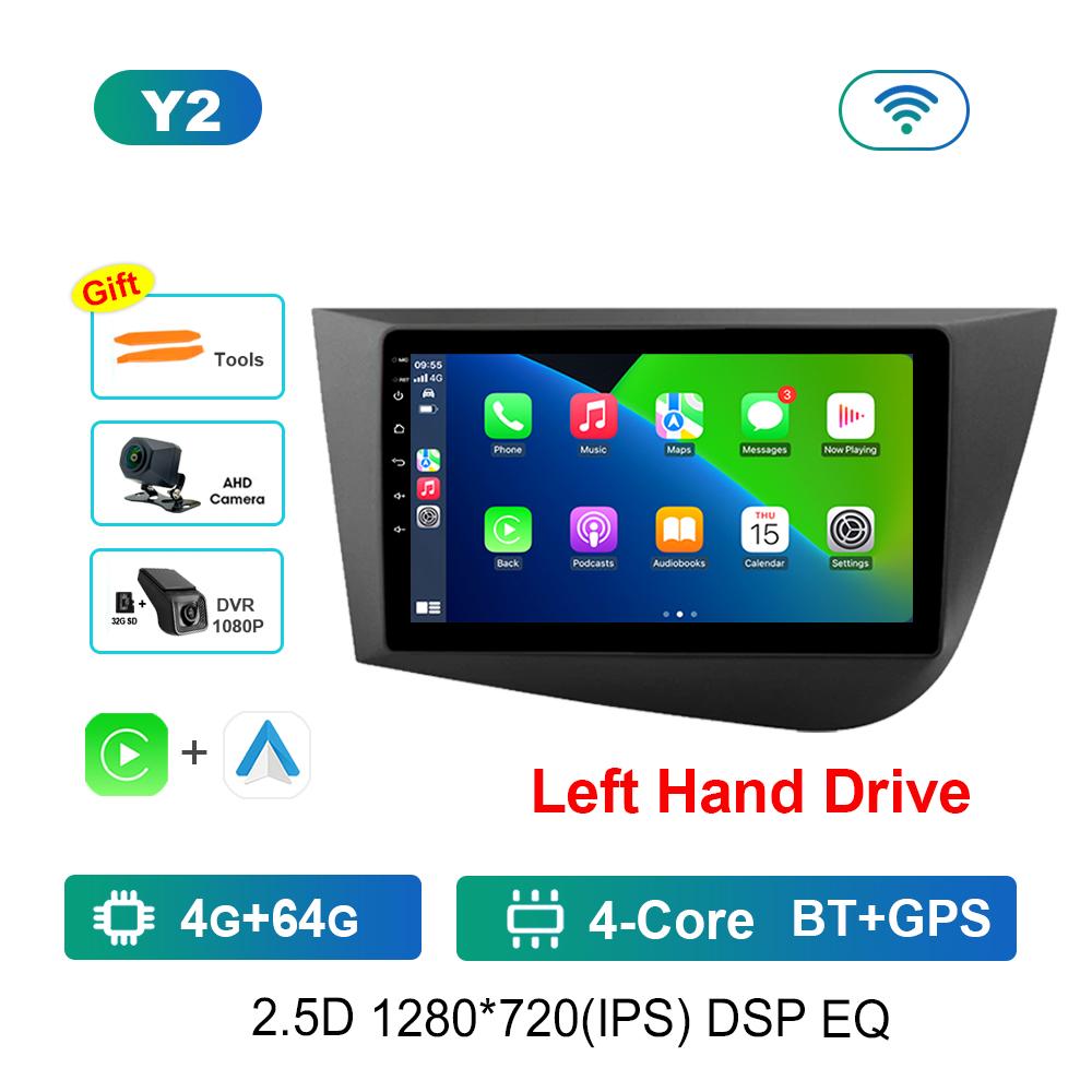 9-дюймовый леворульный GPS-навигатор Android OS для Seat Leon 2 2005 - 2012 4G DSP стерео автомобильное радио мультимедийный плеер WiFi BT