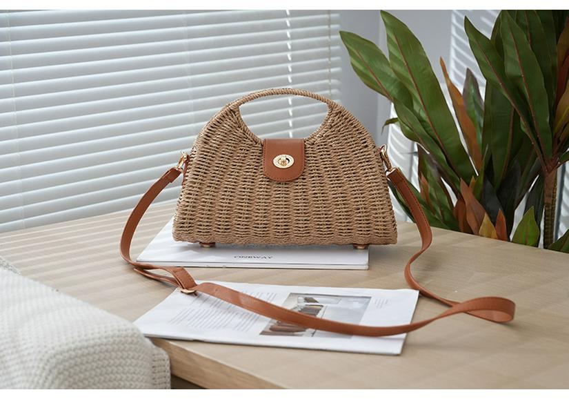 Пляжная сумка Seaside Holiday Retro Woven Beach Bag - женская, ручная, через плечо