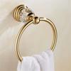 Tuqiu Gold Towel Hanger Wall Mounted Chrome Towel Rack Bathroom Brass with Crystal Towel Bar Rail Towel Holder