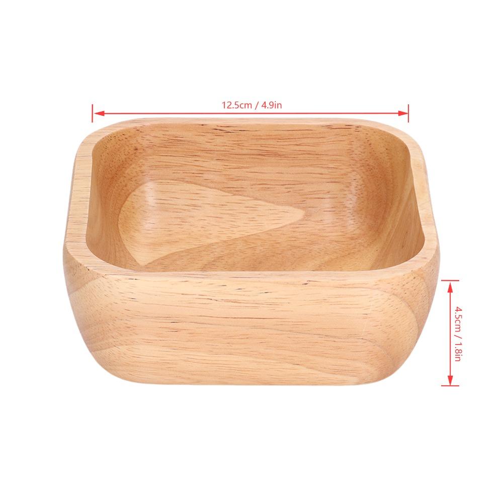 Square Wood Plate Wood Salad Plate Eco Friendly Ins Style Tray Decoration