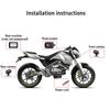 HD WiFi GPS Motorcycle Dashcam, Dual-Channel Front and Rear Cameras, Black Box Video Recorder for Motorbike Riding