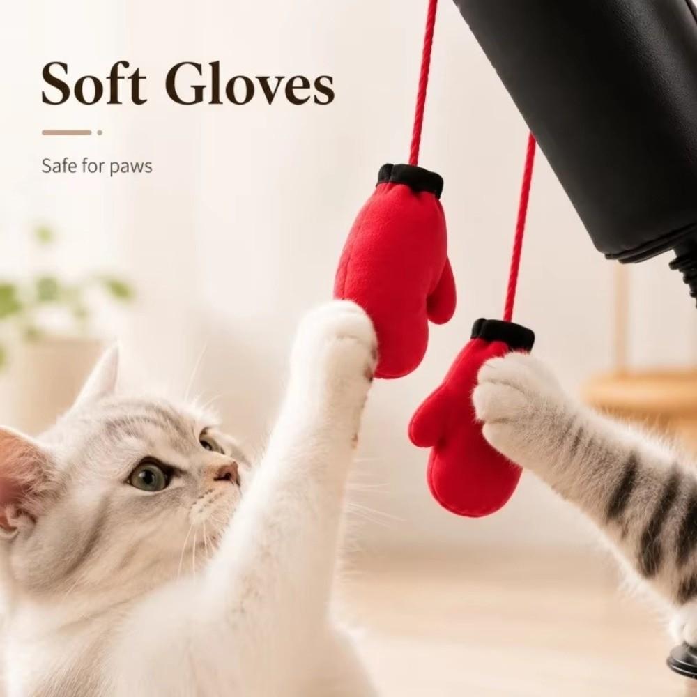 Creative Cat Boxing Toy Standing Cat Speed Bag Toy Durable Interactive Cat Toy Home Use