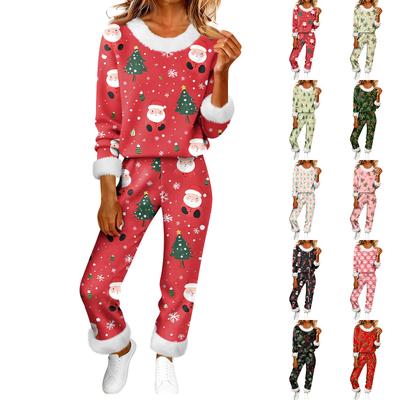 Женская мода повседневная домашняя одежда модный повседневный принт кардиган рубашка брюки комплект