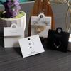 50PCS Kraft Paper Jewellery Display Cards Black White Hanging Label Gift Jewelry Holder Key Chains