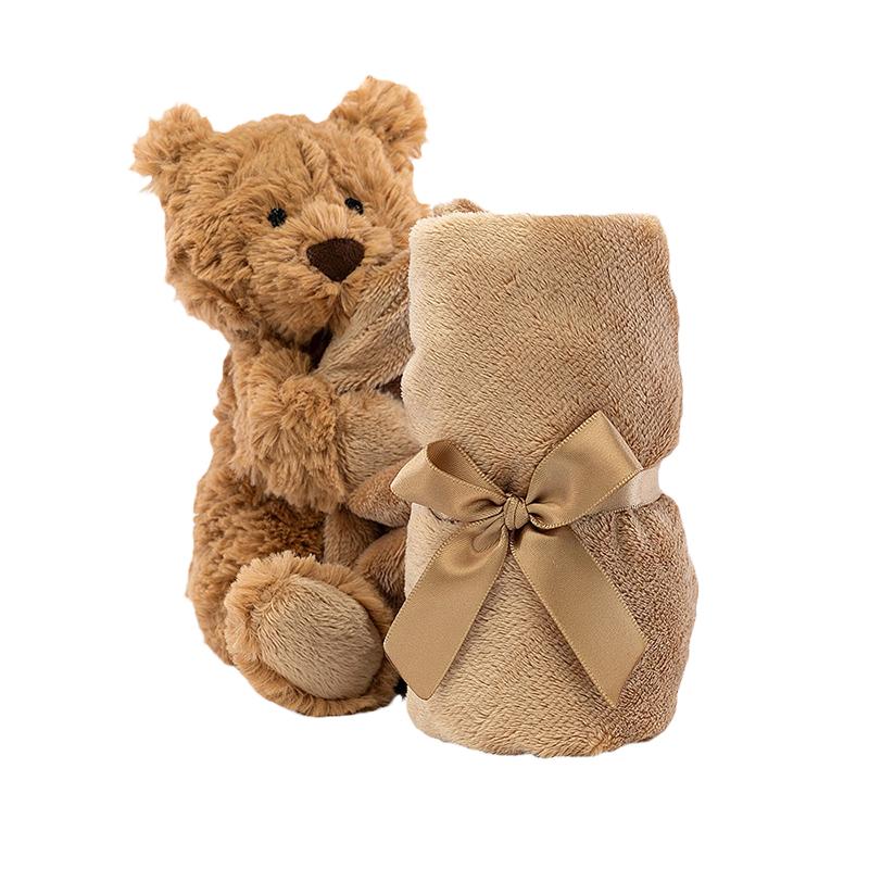 JELLYCAT Серия Медведь Барсело Комфортное полотенце Кукла-компаньон Плюшевая кукла Маленькая Высота Полотенце 34 см Длина
