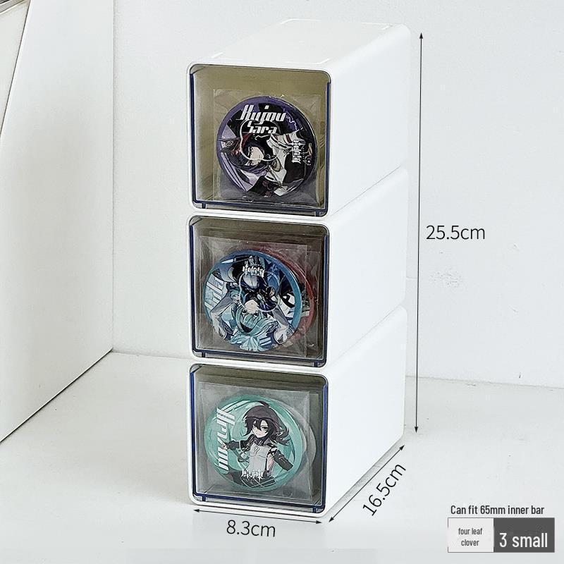 Акриловый ящик для хранения Baji 75 мм — прозрачный, влагостойкий, большой емкости