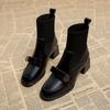 Women Elastic Sock Boots Autumn Winter Thick Heel Short Boots Slip-On Fashion Ankle Boots Women New Trend Luxury Shoes for Women