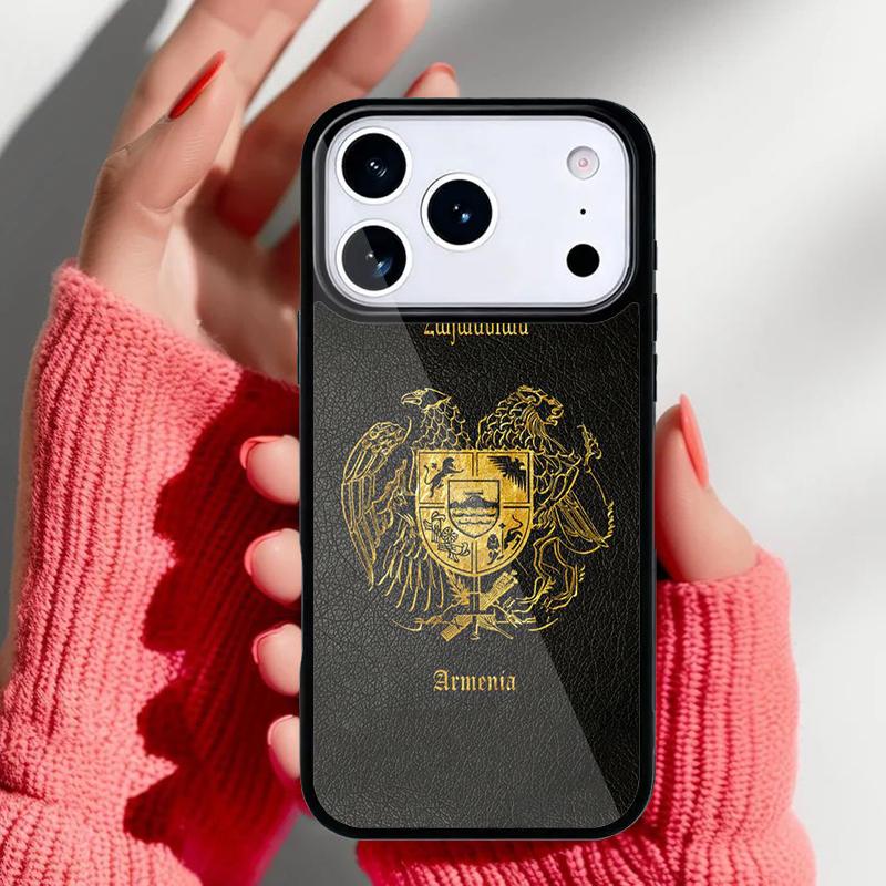 Чехол для телефона с гербом Армении и флагом для iPhone 17 16 15 14 13 Pro Max Задняя крышка для 12 11 Pro Coque