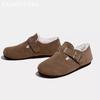 Flats Women Boots Suede Casual Shoes Short Plush Designer Buckle Cotton Shoes 2024 Trend Winter Warm Comfort Chaussures Femme