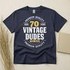 70th Birthday Tshirt Born In 1956 Vintage Dude 70 Years Old Gifts Aged To Tee