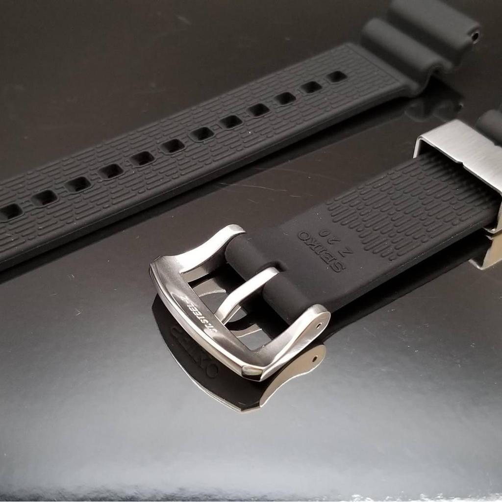 Used Genuine SEIKO 20mm PROSPEX SBDC053 Rubber Band Prospex Black Urethane Belt R02C011J0
