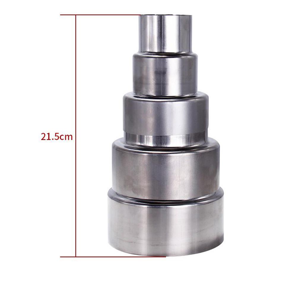 Stainless Steel Flue Exhaust Pipe Reducing Joint Chimney Adaptor Stove Pipe Universal Household Ventilation Multiple Sizes
